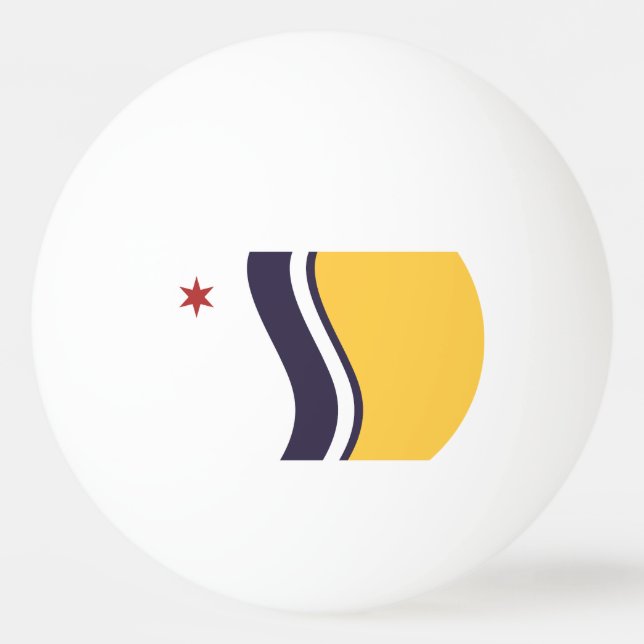 Flag of South Bend, Indiana Ping Pong Ball (Front)
