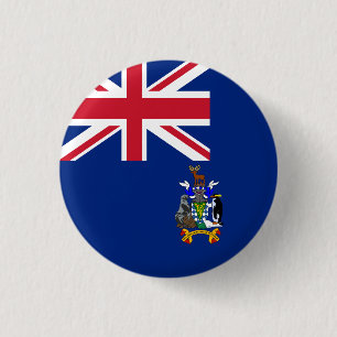 Flag of South Georgia and the South Sandwich Islan 1 Inch Round Button