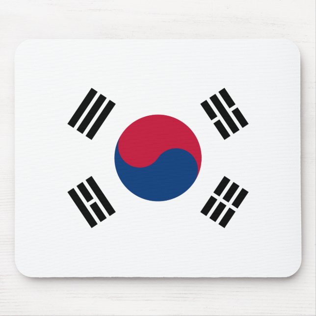 Flag of South Korea - 태극기 - 대한민국의 국기 Mouse Pad (Front)