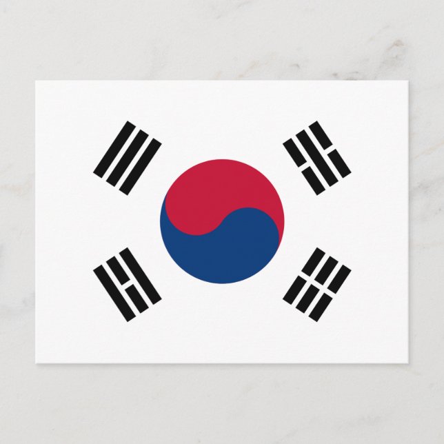 Flag of South Korea - 태극기 - 대한민국의 국기 Postcard (Front)