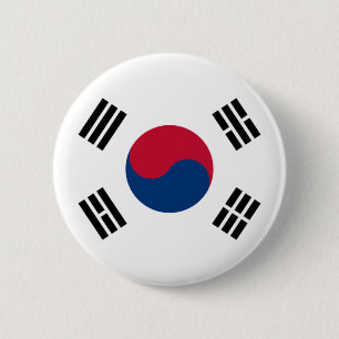 Flag of South Korea 2 Inch Round Button