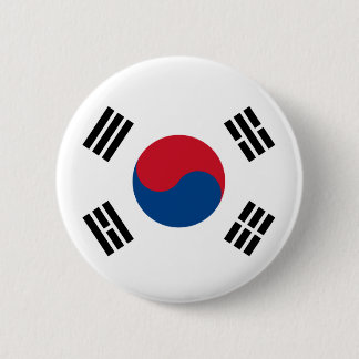 Flag of South Korea 2 Inch Round Button