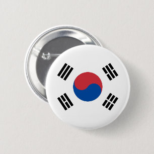 Flag of South Korea 2 Inch Round Button