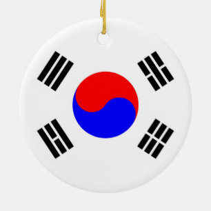 Flag of South Korea Ceramic Ornament