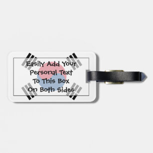 Flag of South Korea Easy ID Personal Luggage Tag