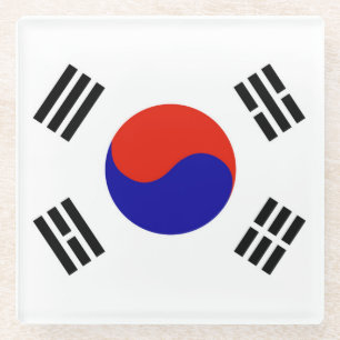 Flag of South Korea Glass Coaster