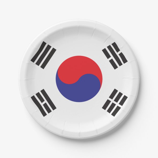 Flag of South Korea Paper Plate (Front)