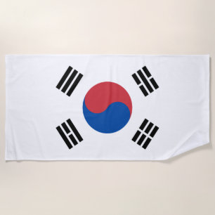 Flag of South Korea (ROK) Beach Towel