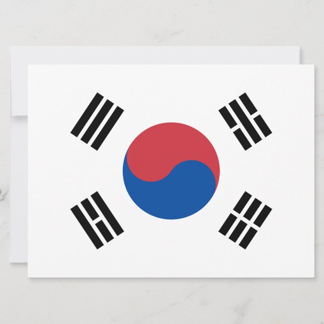 Flag of South Korea (ROK) Card (Front)