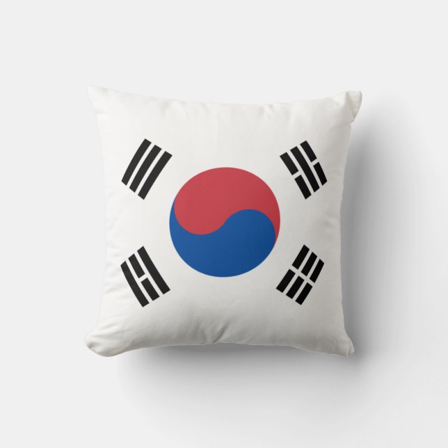 Flag of South Korea (ROK) Throw Pillow (Front)