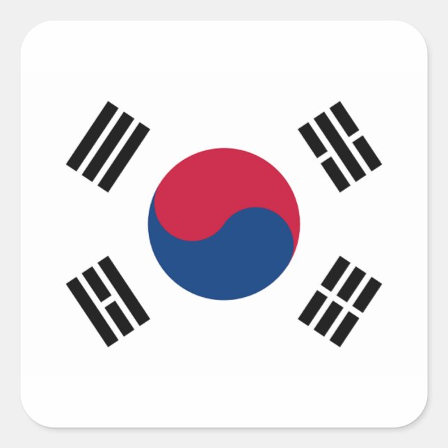 Flag of South Korea Square Sticker (Front)
