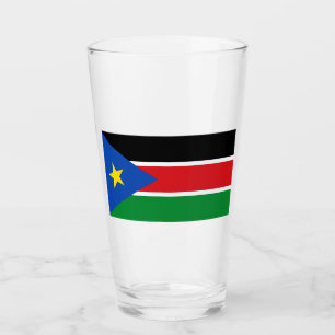 Flag of South Sudan (Africa) Glass