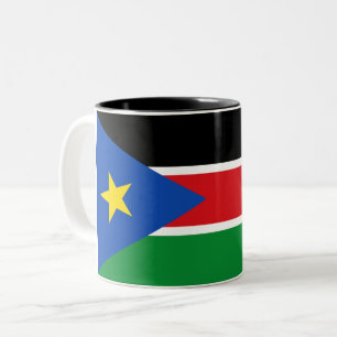 Flag of South Sudan (Africa) Two-Tone Coffee Mug
