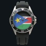 Flag of South Sudan (Africa) Watch<br><div class="desc">This design features the national flag of South Sudan (officially known as the Republic of South Sudan), which is a landlocked country in east-central Africa. South Sudan borders Ethiopia to the east, Sudan to the north, the Central African Republic to the west, the Democratic Republic of the Congo to the...</div>