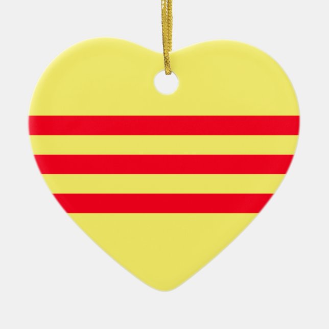 Flag of South Vietnam Ceramic Ornament (Front)