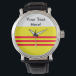 Flag of South Vietnam Watch<br><div class="desc">Thanks for stopping by!  I hope you like the way this flag looks!  Feel free to customize this to meet your needs.  Have a wonderful day!</div>