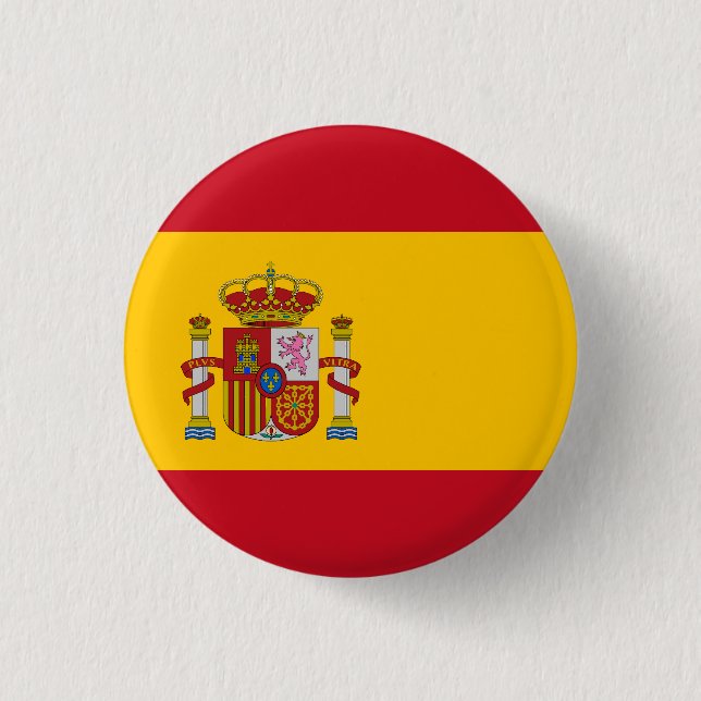 Flag of Spain 1 Inch Round Button (Front)