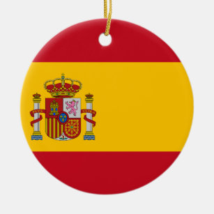 Flag of Spain - Bandera de España - Spanish Flag Ceramic Ornament