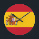 Flag of Spain - Bandera de España - Spanish Flag Round Clock<br><div class="desc">Flag of Spain - Bandera de España - Spanish Flag - Bandera Española flag, spain, spanish, flag of spain, spanish flag, madrid, barcelona, granada, bandera, españa, bandera espana, bandera españa, bandera espanola, bandera espanola, bandera española, espana, esa, espana, esa, esa, esa, esa, espan Panol, espanola, europe, flag, flag spain, national,...</div>