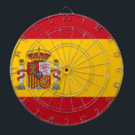 Flag of Spain Dartboard<br><div class="desc">Flag of Spain - Bandera de España - La Rojigualda</div>