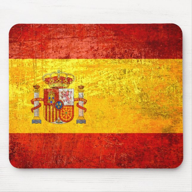 Flag of Spain Grunge Country flags Spain Mouse Pad (Front)