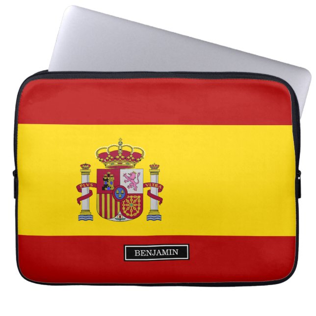 Flag of Spain Laptop Sleeve (Front)