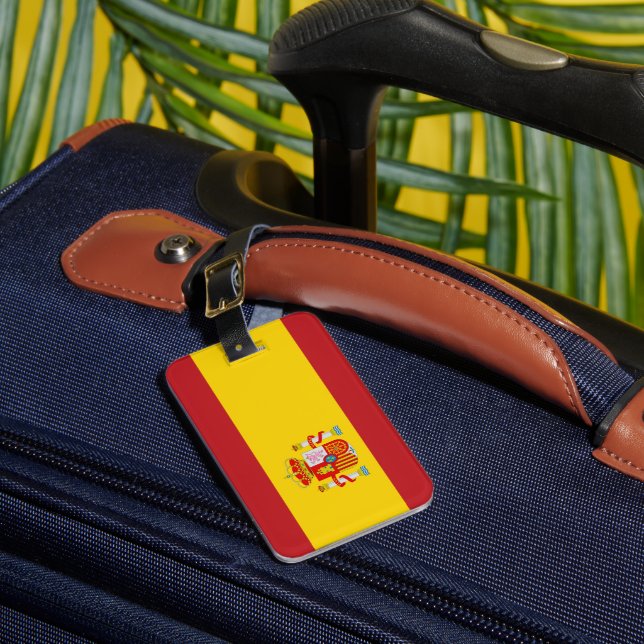 Flag of Spain Luggage Tag (Front Insitu 1)