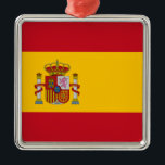 Flag of Spain Metal Ornament<br><div class="desc">Flag of Spain - Bandera de España - La Rojigualda</div>