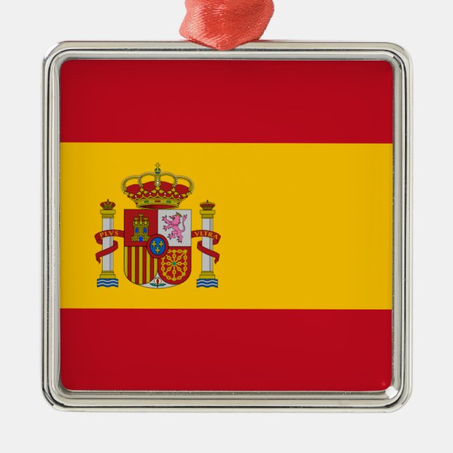 Flag of Spain Metal Ornament (Front)