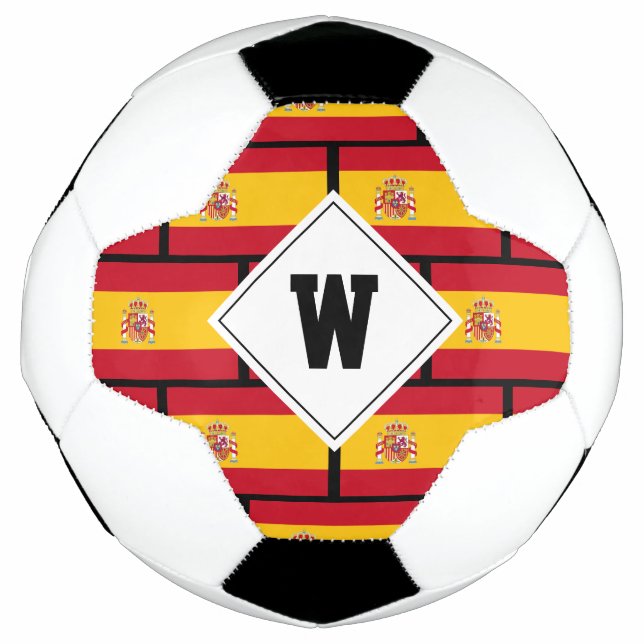 FLAG OF SPAIN Monogram Soccer Ball (Front)