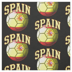 Flag of Spain Spanish Soccer Ball Pattern Fabric