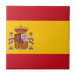 Flag of Spain Tile<br><div class="desc">Flag of Spain - Bandera de España - La Rojigualda</div>
