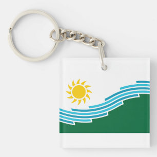 Flag of Spokane, Washington Keychain