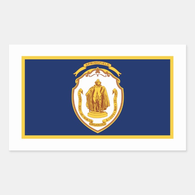 Flag of Springfield, Massachusetts Sticker (Front)