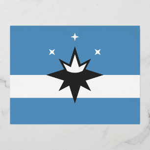 Flag of Springfield, Missouri Foil Holiday Postcard