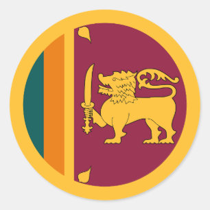 Flag of Sri Lanka Classic Round Sticker