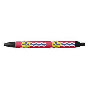 Flag of St. Louis, Missouri Black Ink Pen