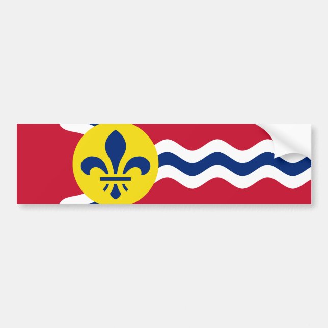 Flag of St. Louis, Missouri Bumper Sticker (Front)