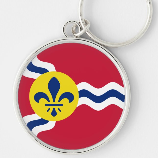 Flag of St. Louis, Missouri Keychain (Front)