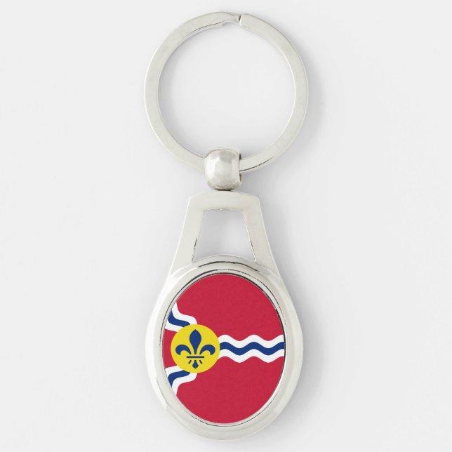 Flag of St. Louis, Missouri Keychain (Front)