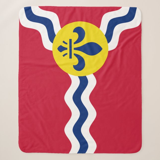 Flag of St. Louis, Missouri Sherpa Blanket (Front)