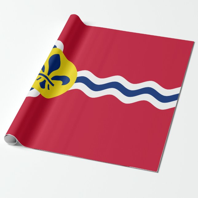 Flag of St Louis (Missouri) Wrapping Paper (Unrolled)