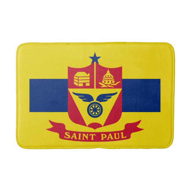 Flag of St Paul, Minnesota Bathroom Mat (Front)