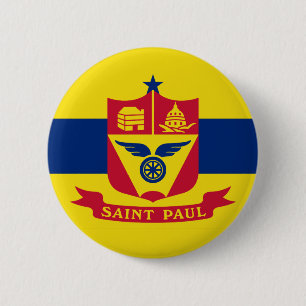 Flag of St Paul, Minnesota Button