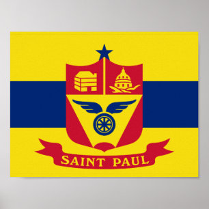 Flag of St Paul, Minnesota Poster