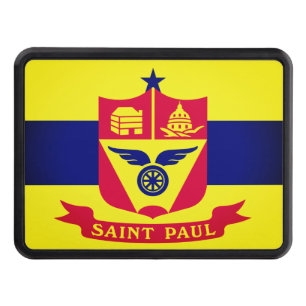 Flag of St. Paul, Minnesota Trailer Hitch Cover