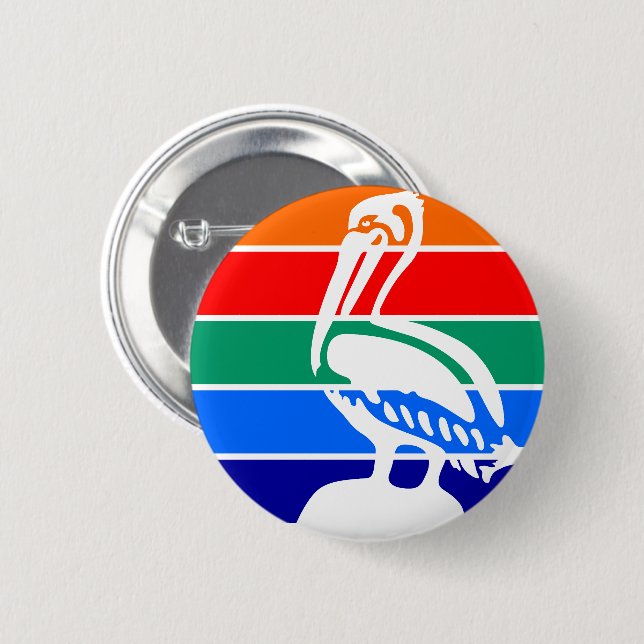 Flag of St. Petersburg, Florida 2 Inch Round Button (Front & Back)