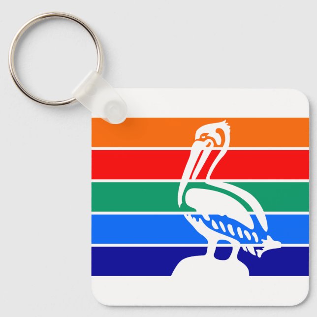 Flag of St. Petersburg, Florida Keychain (Front)