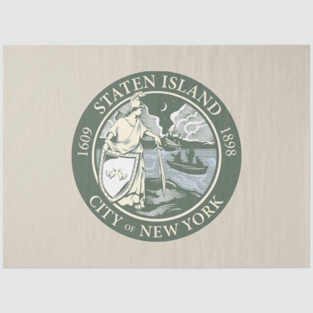Flag of Staten Island (Borough of New York City) Tissue Paper (Front)