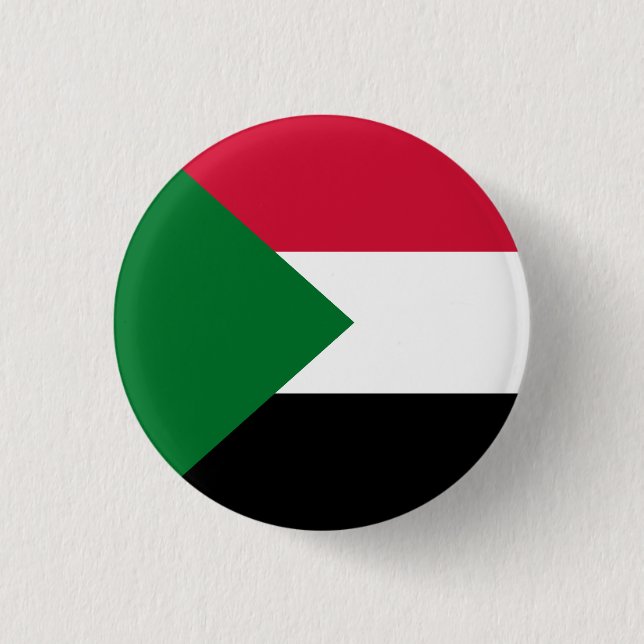 Flag of Sudan 1 Inch Round Button (Front)